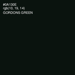 #0A130E - Gordons Green Color Image